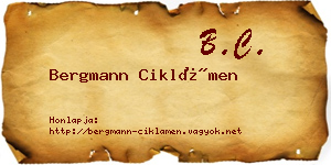 Bergmann Ciklámen névjegykártya